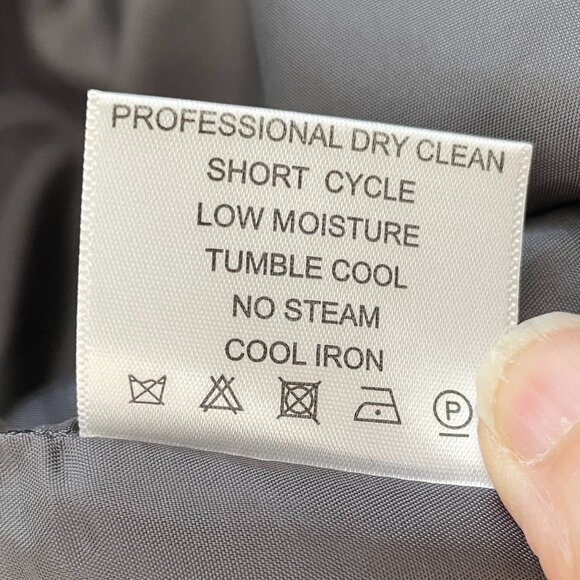 Tory Burch Tweed Virgin Wool Blend Cuffed Lined Pants Ribbon Detail Grey Blk M - Picture 10 of 13